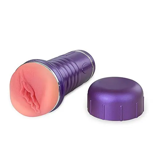 Sexbaby Male Masturbators Sex Toys Silicone Realistic Vagina Pocket for Male Masturbation Cup Adult Sex Dolls (Purple)