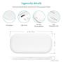 CHOETECH Dual Wireless Charger, 5 Coils Qi Certified Fast Wireless Charging Pad Compatible with iPhone 11/11 Pro/11 Pro Max/XS Max, Samsung Galaxy Note 10/Note 10+/S10, New AirPods (Adapter Included)