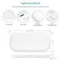 CHOETECH Dual Wireless Charger, 5 Coils Qi Certified Fast Wireless Charging Pad Compatible with iPhone 11/11 Pro/11 Pro Max/XS Max, Samsung Galaxy Note 10/Note 10+/S10, New AirPods (Adapter Included)