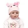 Reborn Baby Dolls 22 inch,Quality Realistic Handmade Babies Dolls Girls Soft Vinyl Silicone Lifelike Kids Gifts / Toys Age 3+, EN71 Certification