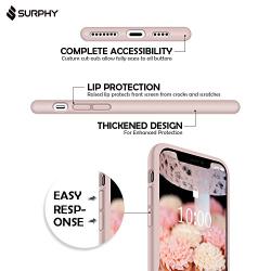 SURPHY Silicone Case Compatible with iPhone 11 Pro Max Case 6.5 inch, Liquid Silicone Full Body Thickening Design Phone Case (with Microfiber Lining) for iPhone 11 Pro Max 6.5 2019, Pink