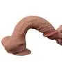 Lizhiwei2552 Different Enjoyment9.6 Inch Super Long Lifelike Massage Soft Wand Toys Liquid Silicone Body Massager with Large Balls for Women - Brown Love Story lizhiwei2552