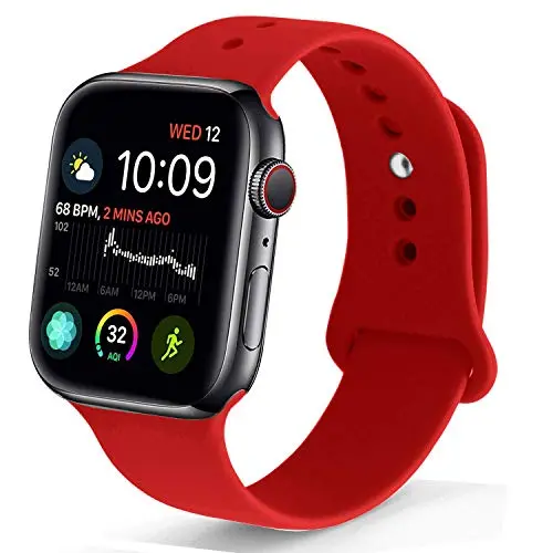 NUKELOLO Sport Band Compatible with Apple Watch 38MM 40MM 42MM 44MM,Soft Silicone Replacement Strap Compatible for Apple Watch Series 5/4/3/2/1