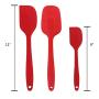Kitchenware Utensils Set 3 Piece Premium Silicone Heat Resistant Non-Stick Baking Professional Cake Tools Red