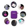 Airpods Case, Music tracker Protective Thicken Airpods Cover Soft Silicone Chargeable Headphone Case with Anti-Lost Carabiner for Apple Airpods 1&2 Charging Case (Purple)