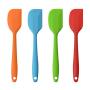 Silicone Spatulas, 10 inch Large Heat Resistant Non-Stick Flexible Rubber Scrapers Bakeware Tool Essential Cooking Gadget (4 Pack)