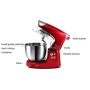 BINZHI Eggbeater Electric Chef Machine Dough Mixer Home Automatic Kneading Machine Flour Mixer Dough Mixer Commercial Multifunction - Red Kitchen gadget