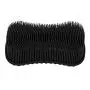 ELFRhino Bath Sponge 2 in 1 Silicone Shower Brush Natural Bristle Massager Brush Gentle Scrub Skin Exfoliation For Face and Body Massage Nubs Improve Cellulite Black