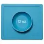 ezpz Happy Bowl - One-Piece Silicone placemat + Bowl (Blue)