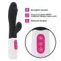 16X Powerful Multi-Speed Safe Material Silicone Waterproof Women Toys(Black005)