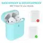 Marge Plus for AirPods Case, Silicone Cover 360°Protective AirPods Shockproof Case with Pom Pom Keychain Compatible with Apple AirPods 2 & 1 [Front LED Visible]