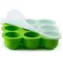 Silicone Baby Food Freezer Storage Tray - Clip-On Silicone Lid - 9 Cups x 2.5 Oz - Oven & Dishwasher Safe - with Baby Weaning E-Books (GRN)