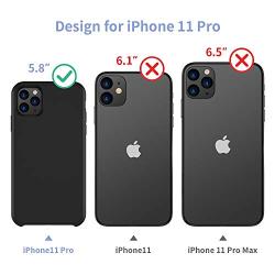 iPhone 11 Pro Case 5.8 inch FLOVEME Liquid Silicone Gel Rubber Soft Protective Mobile Phone Case Compatible with iPhone 11 Pro 2019 Soft Flannel Lining Shockproof Basic Phone Cover (Black)