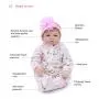 OtardDolls Reborn Doll 22" Reborn Baby Doll Lifelike Soft Vinyl Doll Children Gifts (Snowflake Girl)