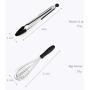 JunbosiKitchenware Silicone Kitchenware Set of 8 Stainless Steel Handle Kitchenware Set High Temperature Anti-Scalding Cooking Spoon Shovel