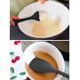 Premium Quality Silicone Kitchen Utensil Set, Heat Resistant, Hygienic, Non Stick, Durable Baking Gift Utensils, 5 pack, Slotted Turner, Tongs, Spatula, Whisk and Basting Brush (Black)