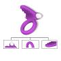 Powerful Vibrating Cock Ring Vibrator -Waterproof Silicone P Enis Ring-Enhancing Adult S ex Toys for Male or Couples (Purple)