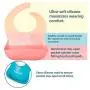 PandaEar Set of 2 Cute Silicone Bibs for Babies & Toddlers (10-72 Months) Waterproof, Soft, Unisex - Pink/Yellow