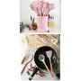 J&Amp;P Solid Wood Handle With Storage Bucket Pink Silicone Kitchenware New Color Series 12 Pieces Set