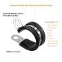 Cable Clamp, Lokman 12 Pack 1.25 Inch Stainless Steel Cable Clamp, Pipe Clamp, Metal Clamp, Rubber Cushioned