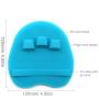 Pure Silicone Food-grade Body Brush Shower Cleansing Scrubber Gentle Exfoliating Glove Soft Bristles (Blue)