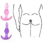 ABBY Beginner Bead Plug Silicone Trainer Stimulator Toy for Couple Female Relax (Purple)