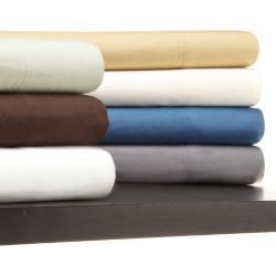 Pinzon Signature Cotton Heavyweight Velvet Flannel Pillow Cases - Standard, Cream