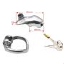 FeiGu Chastity Device Cage Stainless Steel Sex Toys for Men 159 (Short,45mm Ring)