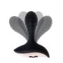 Nautime Anal Butt Plug Spiral Pattern Rehargable USB Silicone Safe Waterproof Wireless 10 Speed Frequency Vibration Settings Sex Toys black