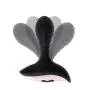 Nautime Anal Butt Plug Spiral Pattern Rehargable USB Silicone Safe Waterproof Wireless 10 Speed Frequency Vibration Settings Sex Toys black