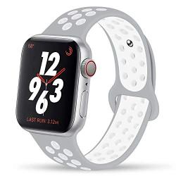 YC YANCH Compatible for Apple Watch Band 38mm 40mm 42mm 44mm,Soft Silicone Sport Band Replacement Wrist Strap Compatible for iWatch Apple Watch Series 4/3/2/1,Nike+,Sport,Edition, S/M M/L Size