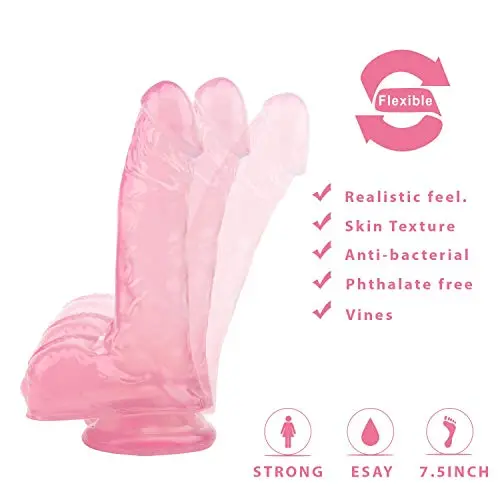 STOYOU 6 Inch Realistic-?ìld`? Silicone Relaxation Massager Toys for Women