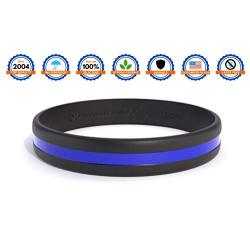 Silicone Thin Blue Line Bracelet - Blue Lives Matter Wristband - Back The Blue Rubber Bracelet - Police Jewelry - Bands For Events, Gifts, Support, Causes, Fundraisers, Awareness, Men & Women