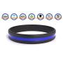 Silicone Thin Blue Line Bracelet - Blue Lives Matter Wristband - Back The Blue Rubber Bracelet - Police Jewelry - Bands For Events, Gifts, Support, Causes, Fundraisers, Awareness, Men & Women