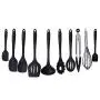 Non - Stick pan Kitchen Utensils Set of Silicone kitchenware 10 Sets Black