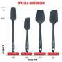 Silicone Spatula Set | 4 Versatile Tools Created for Cooking, Baking and Mixing | One Piece Design, Non-Stick & Heat Resistant | Strong Stainless Steel Core (UpGood Kitchen Utensils, Formal Grey)
