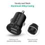 Car Charger RAVPower Mini Dual USB Car Adapter 24W 4.8A Output, Compatible with iPhone 11/Pro/Max XS Max XR X 8 7 Plus, iPad Pro Air Mini and Galaxy S9 S8 Plus and More