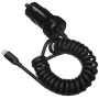 AmazonBasics Coiled Cable Lightning Car Charger, 1.5 Foot, Black