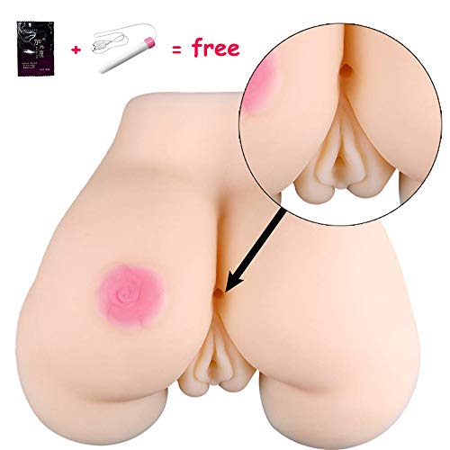Mens Adult Sex Toys Super Soft & Realistic 2 Entries Pussy Ass Anal Sex Doll - Lifelike Women Body Torso Silicone Love Doll Male Masturbator for Men Couples Gay Best Gift