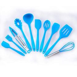 SKYyao Kitchen utensil set Silicone Kitchenware 10-piece silicone scraper scoop brush Food Clip Silicone
