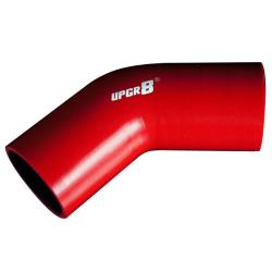 Upgr8 Universal 4-Ply High Performance 45 Degree Elbow Coupler Silicone Hose (2.36"(60MM), Red)
