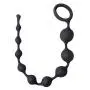 Cob Silicone Anal Beads Body Safe Butt Plug with Beads Sex Toy for Anal Players 13.9" (Black)