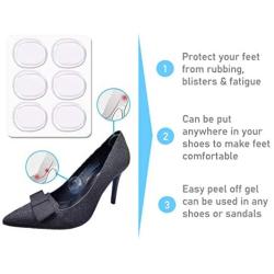 VivoFoot 3 Packs Gel Round Cushion Pads, Shoe Pads Soft Self Adhesive Spot Pad Insert Stickers for Foot Pain (18 pcs)