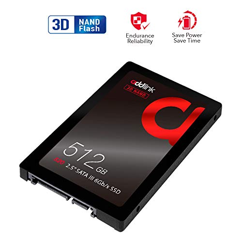 addlink S20 512GB SSD 3D NAND SATA III 6Gb/s 2.5 inch/7mm Internal Solid State Drive with Read 550MB/s Write 500MB/s