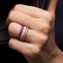 ThunderFit Womens Thin Swivel Rings, 10 Rings / 8 Rings / 4 Rings / 1 Ring - Stackable Silicone Wedding Rings - 2.5mm Wide - 2mm Thick