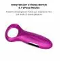 Tutent Silicone Vibrating Cock Ring-Waterproof Rechargeable Penis Ring Vibrator - Sex Toy for Male or Couples