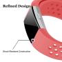 Hanlesi Bands Compatible with Fitbit Charge 2, Soft Silicone Breathable Fashion Sport Strap for Fit bit Charge2 Replacement Original Accessory