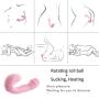 Heating and Sucking Electric Wand Massager 9 Frequency Vibration & Suction Silicone Portable Waterproof Clirorial Sucking Toys, T-Shirt