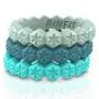 Rinfit Designed Silicone Wedding Ring for Women Set of Thin & Stackable Rings. 3 Rings Pack. Comfortable, Soft Rubber Wedding Bands.