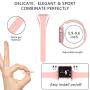 GeekSpark Compatible with Apple Watch Band 38mm 40mm 42mm 44mm, Soft Silicone Slim Thin Narrow Small Replacement Wristband for iWatch Series 5,4,3,2,1,Women Men